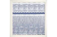 OWL WHITE CAFE CURTAIN PRICED PER METRE