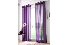 IVORY, PURPLE OR TEAL RINGTOP VOILE PANELS PRICE IS PER PANEL