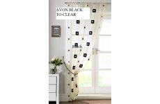 AVON BLACK EMBROIDERED MUSLIN PANEL PRICED EACH
