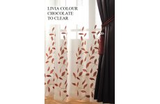 LIVIA CHOCOLATE VOILE PANEL 2 PANELS �10.00