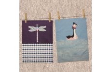 MAGPIE DRAGONFLY & GREBE TEA TOWEL