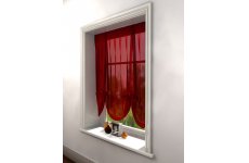 RED VOILE TIE BLIND 140CM WIDE X 137CM DROP