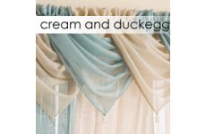 CREAM OR DUCK EGG  SWAG DROP 53CM APPROX WIDTH WHILST HANGING 60CM PRICE IS FOR ONE SWAG