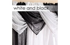 WHITE OR BLACK SWAGS DROP 53CM APROX WIDTH WHILST HANGING 60CM PRICE IS PER SWAG