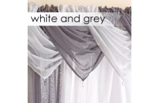 WHITE OR GREY SWAGS PRICE IS FOR ONE SWAG DROP 53CM APPROX WIDTH WHILST HANGING 60CM