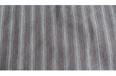 BROWN & WHITE STRIPE FABRIC ROLL END OF 6MTRS PRICE IS FOR THE ROLL