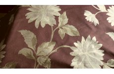 BROWN FABRIC WITH LARGE FLOWER DESIGN PRICE IS PER  ROLL END OF 7MTR