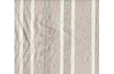 CREAM COTTON  FABRIC WITH BEIGE STRIPES 140CM WIDE PRICE IS PER METRE