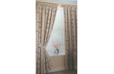 marioposa by belfield RED 100% COTTON CURTAINS EYELET OR PENCIL PLEAT OPTION FULLY LINED