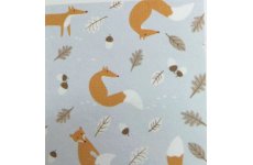 MR FOX OIL CLOTH 100% COTTON 140CM WIDE PRICE IS PER METRE CHANGE QUANTITY IN THE BOX