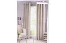 AMELIA STONE FULLY LINED JACQUARD CURTAINS WITH EYELET OR PENCIL PLEAT