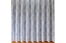 ROSE WHITE NET CURTAIN MEDIUM TO HEAVY WEIGHT CURTAIN