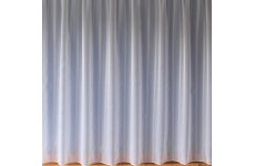 Alison White Voile Net Curtain with Vertical Stripes
