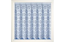GEORGIA  WHITE ALLOVER DESIGN NET CURTAIN WITH POLISHED YARN