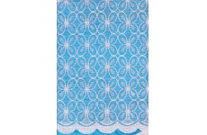 FLUTTER WHITE NET CURTAIN GEOMETRIC BUTTERFLY DESIGN