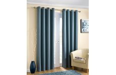 WILTON AQUA EYELET READY MADE CURTAINS