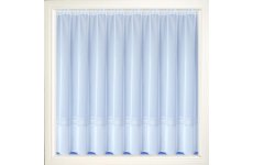 MERCURY WHITE NET CURTAIN WITH SILVER YARN STRIPES