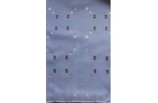 Cuba White Voile Net Curtain With small coloured squares