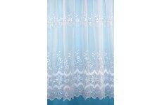 KEISHA WHITE EMBROIDERED VOILE