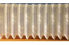 CHELSEA CREAM CAFE CURTAIN HEAVY LACE