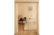 LATTE STRING CURTAINS WITH SMALL SQUARE BEADS PRICE PER PAIR