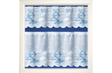 Blue Dolphins cafe curtain