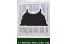 WHITE CHARLOTTE BOUTIQUE WINDOW SET will fit a window width upto 122cm