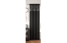 FR TREATED ASHFORD BLACK CURTAIN PANEL 145CM WIDE