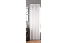 FR TREATED ASHFORD WHITE CURTAIN PANEL 145CM WIDE