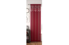 FR TREATED ASHFORD RED CURTAIN PANEL 145CM WIDE