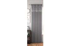 FR TREATED ASHFORD SILVER CURTAIN PANEL 145CM WIDE