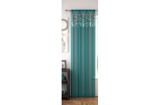 FR TREATED ASHFORD TEAL CURTAIN PANEL 145CM WIDE