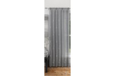 FR TREATED DOVER SILVER CURTAIN PANEL 140CM WIDE