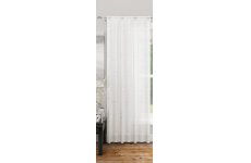 FR TREATED  DOVER WHITE CURTAIN PANEL 140CM WIDE