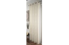 FR TREATED  TELFORD CREAM & GOLD EYELET CURTAIN PANEL