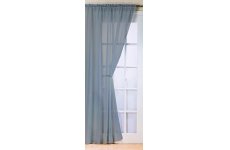 FR TREATED vogue SILVER CRUSHED VOILE PANEL 140CM WIDE