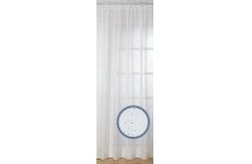 FR TREATED  Retford White/silver panel 140cm wide