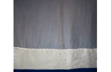 Coventry white voile with embroidered detail at the base