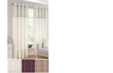 Uttoxeter eyelet lined curtain faux silk