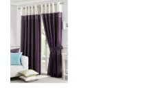 Lichfield aubergine eyelet top lined curtain