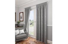 Preston silver pencil pleat curtains