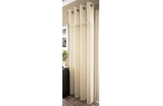 FR TREATED Malton cream curtain panel with eyelet top width of panel 135cm