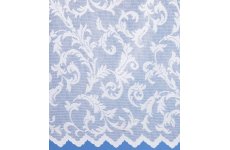 Damask Scroll white net curtain