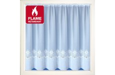 Chatham White embroidered voile Fire Retardant