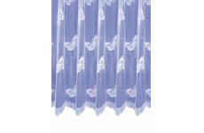 Butterfly white net curtain by filigree