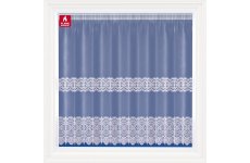 Fire Retardant Opal  White  Embroidered Voile Net Curtain