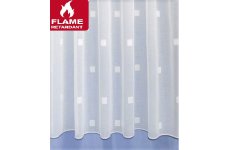 Zita Fire  Retardant  Cream  Cotton Look Net Curtain