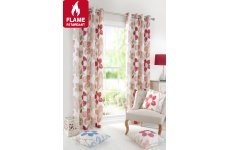 Blossom Fire Retardant curtains colour red non refundable