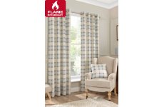Newport duck egg eyelet top fire retardant curtains