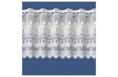 Penzance white heavy weight cafe curtain